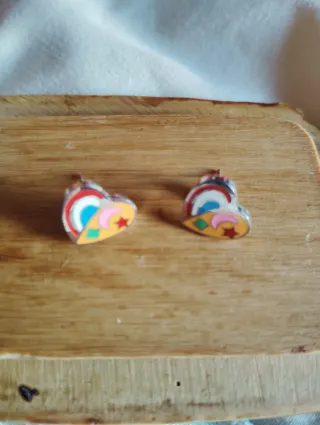 Pendientes Corazón Acero Multicolor