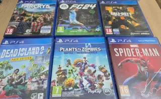 Lote 6 Juegos PS4: Far Cry 5, FC 24, Spider-Man...