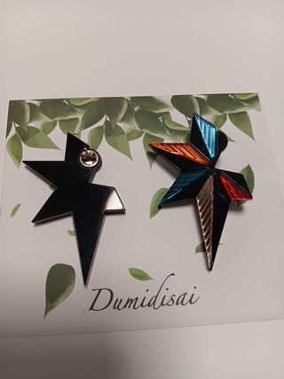 Pendientes Dumidusai Metacrilato y Plata