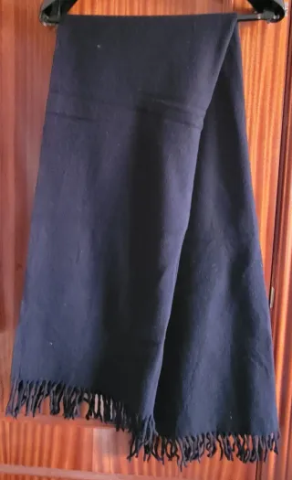 Bufanda 100% Lana Lambswool Negra