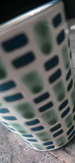 Vela en vaso de cerámica