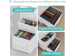 Escritorio blanco con cajones de tela 120cm no