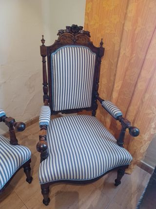 Conjunto de 6 sillas, 2 sillones y 1 banca