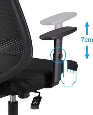 Silla de oficina ergonómica negra