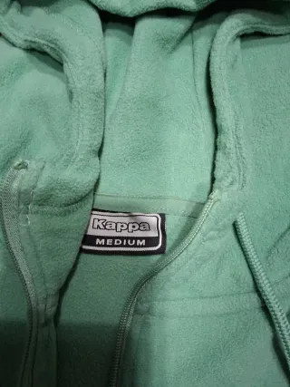 Sudadera Kappa Verde Media Cremallera