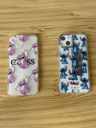 Funda iPhone 13/14 Guess Stitch Morado
