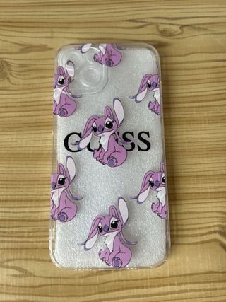 Funda iPhone 13/14 Guess Stitch Morado