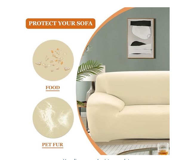 Funda Sofá FIGOOO 4 Plazas Beige