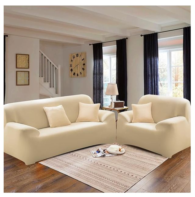 Funda Sofá FIGOOO 4 Plazas Beige
