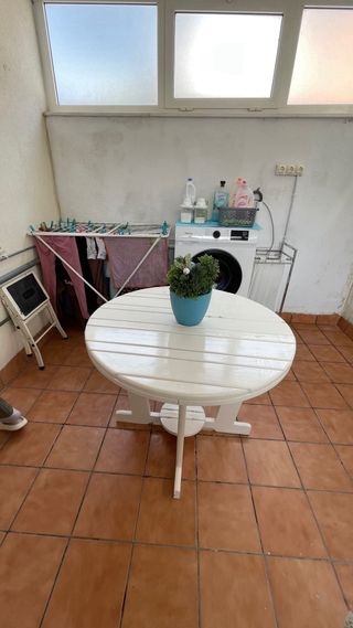 Mesa redonda plegable de jardín