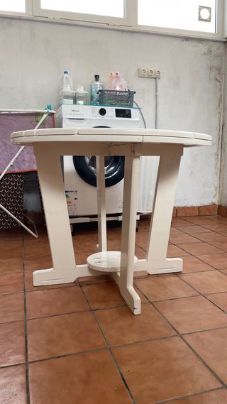 Mesa redonda plegable de jardín