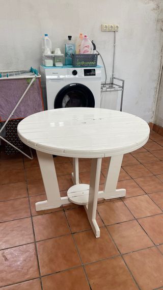 Mesa redonda plegable de jardín