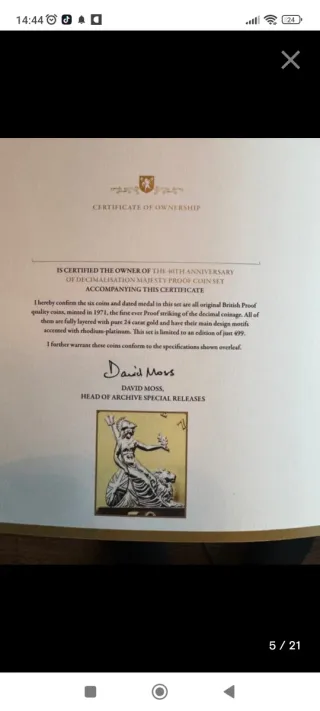 Set Monedas Históricas plaque oro 24k