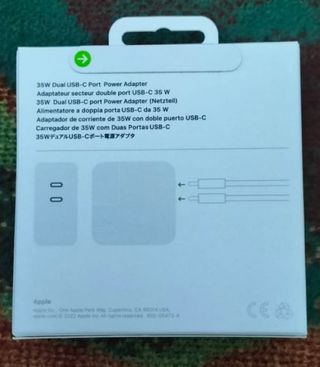 Pack 2 Cargadores Apple 2USB-C 35W carga rapida
