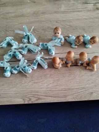 15 bomboniere nascita bimbo scarpe blu