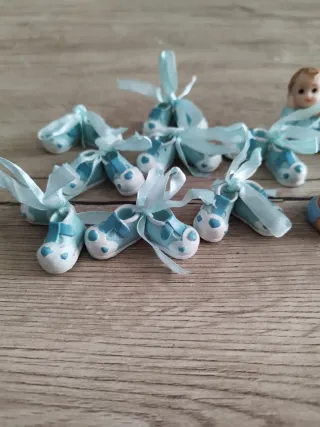 15 bomboniere nascita bimbo scarpe blu