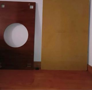 Mesa camilla madera con cristal