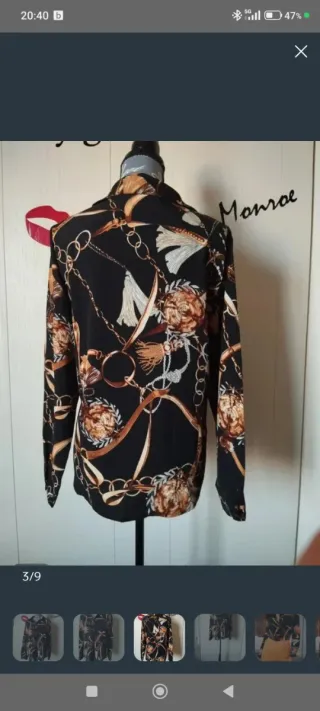 Camicia Shein Donna L Stampa Catena Oro