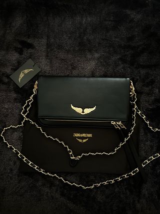 Bolsa Zadig & Voltaire preta e dourada
