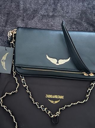 Bolsa Zadig & Voltaire preta e dourada
