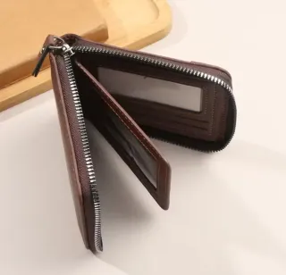 Billetera hombre piel marrón café