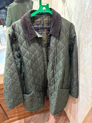 Barbour abrigo acolchado clásico verde
