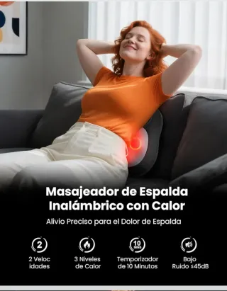 Masajeador Espalda/Cuello 4D Shiatsu Portátil