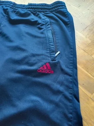 Pantalón chándal largo Adidas azul y rojo Vintage