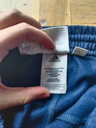 Pantalón chándal largo Adidas azul y rojo Vintage