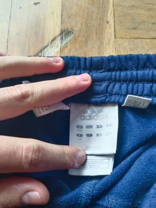 Pantalón chándal largo Adidas azul y rojo Vintage