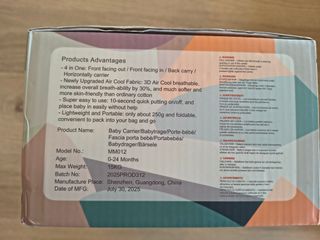 Mochila Portabebés Gris Ergonómica