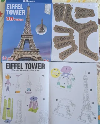 Idearegalo-Nuevo Puzzle 3D Torre Eiffel 35 Piezas