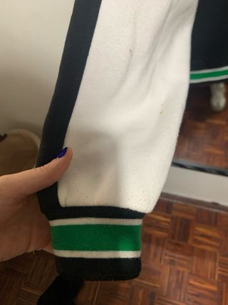 Chaqueta Bomber BRKLYN Unisex Negra y Blanca