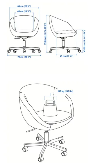 Silla de oficina gris