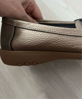 Mocasines dorados/plateados mujer talla 39