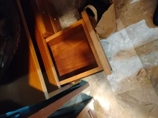 Scrivania ad angolo artigianale in legno