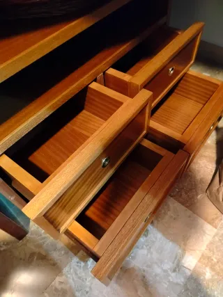 Scrivania ad angolo artigianale in legno