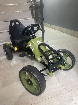 Go-Kart HOMCOM a Pedales Verde Militar