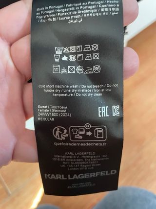 Sudadera Karl Lagerfeld Negra con Estampado