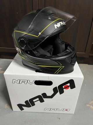 Casco Modular Nava Talla S Negro Amarillo