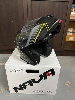 Casco Modular Nava Talla S Negro Amarillo