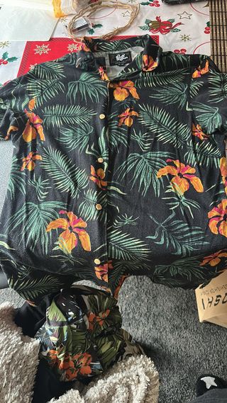 Camisa Ruff Gear Estampado Tropical Talla M