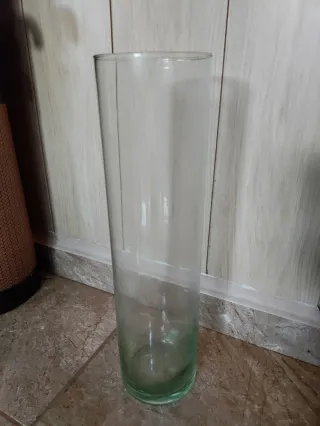 Jarrón alto de cristal para orquídeas