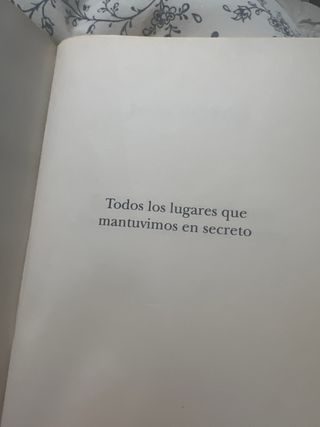 Todos los lugares q mantuvimos en secreto