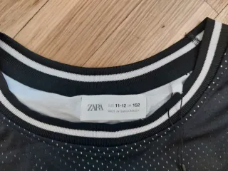 Camiseta Zara Malla Negra y Blanca