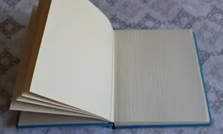 Álbum fotos, ángel de plata tercipelo azul celeste