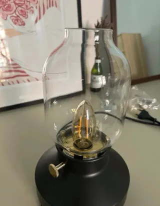 Pareja Lámparas Tärnaby Ikea Negra y Crema