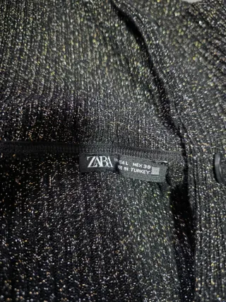 Camisa fiesta negra y plateada