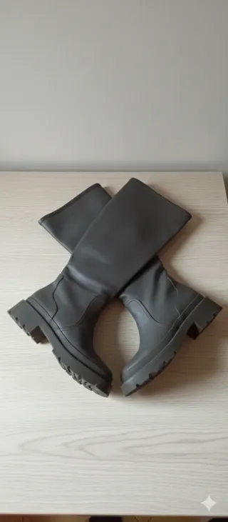 Botas Zara Talla 40 Verde Oliva