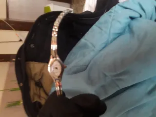 Reloj suizo vintage plata y blanco